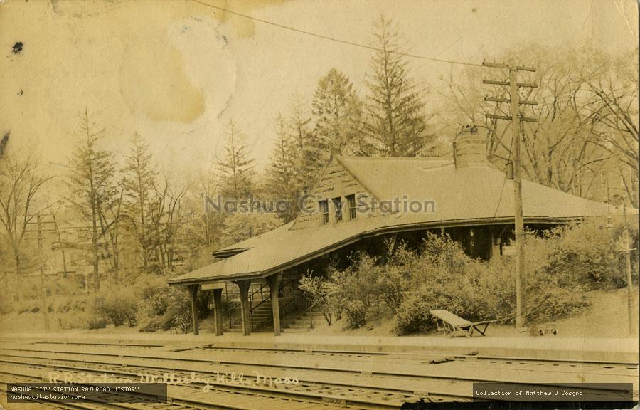 Postcard: Railroad Station, Wellesley Hills, Massachusetts